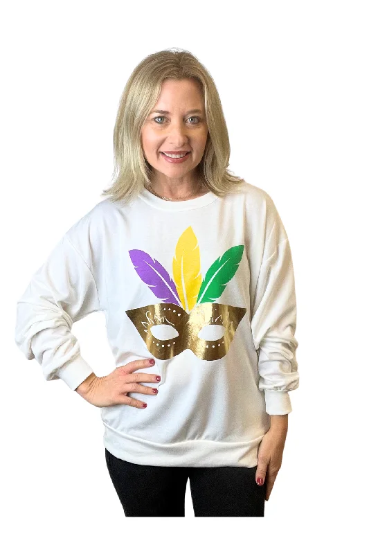 Mardi Gras Mask Sweatshirt