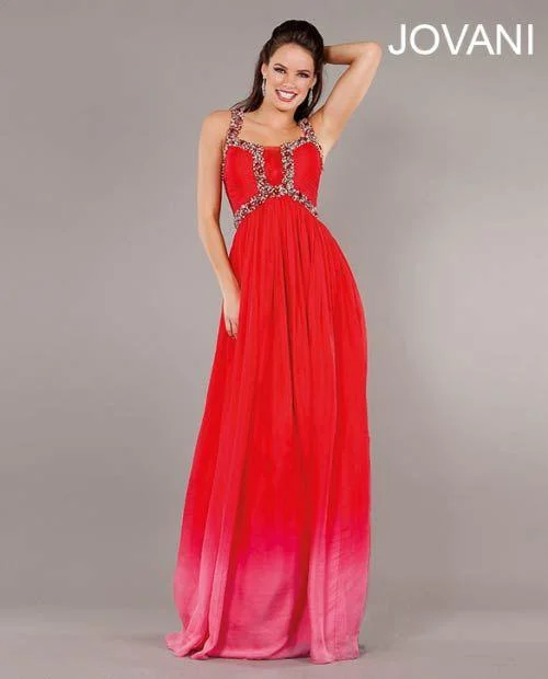 Jovani 4980 Sleeveless Beaded Waist Long Formal Gown