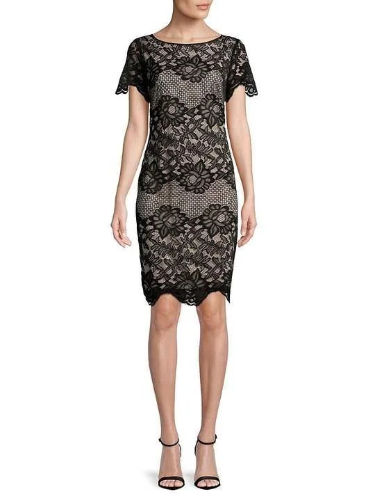 Ivanka Trump Short Cocktail Illusion Lace Day Dress