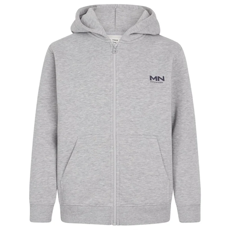 Mads Nørgaard Standard Hudini Zip Sweatshirt Grey Melange