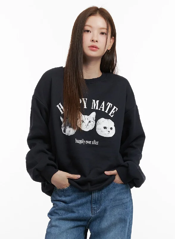 Cozy Animal Printed Sweatshirt  OD417