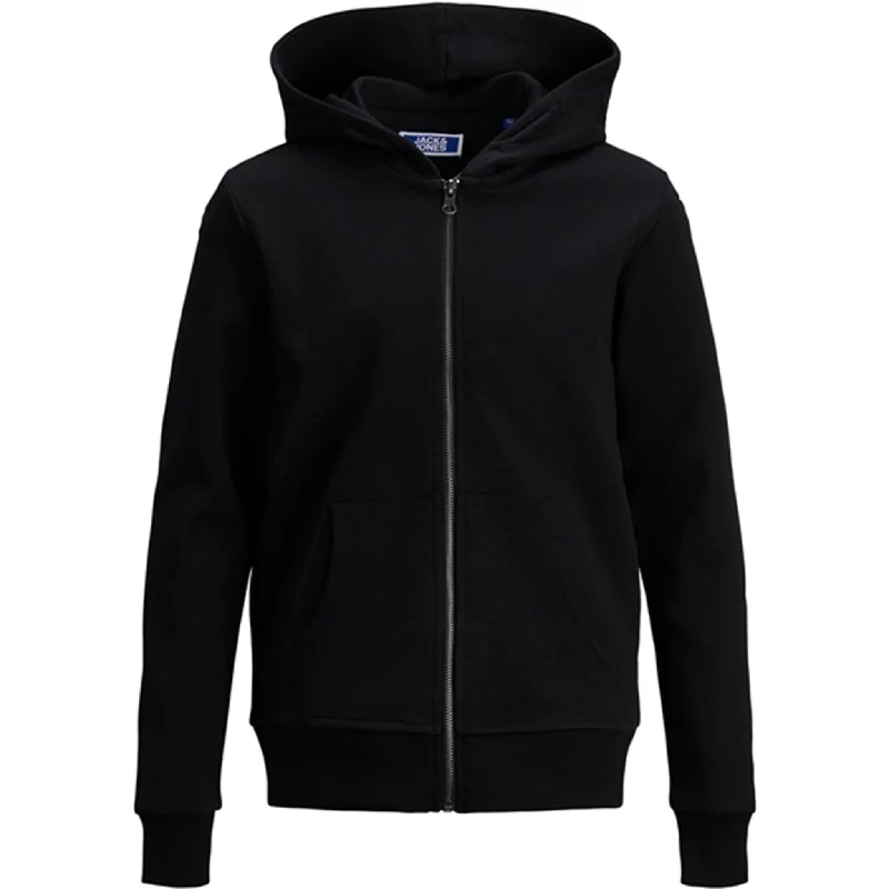 Jack & Jones Junior Black Basic Sweatshirt with Zipper Noos