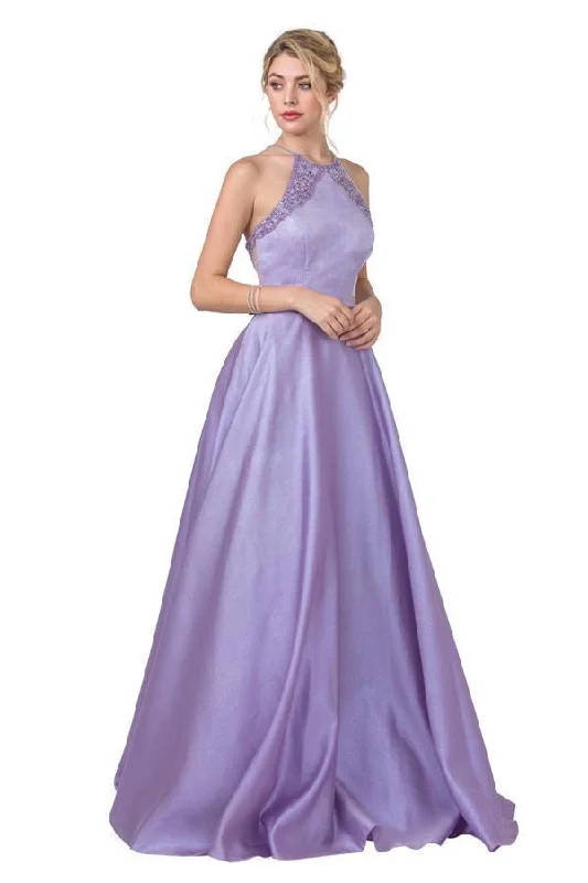 Prom Long Formal Halter Evening Dress