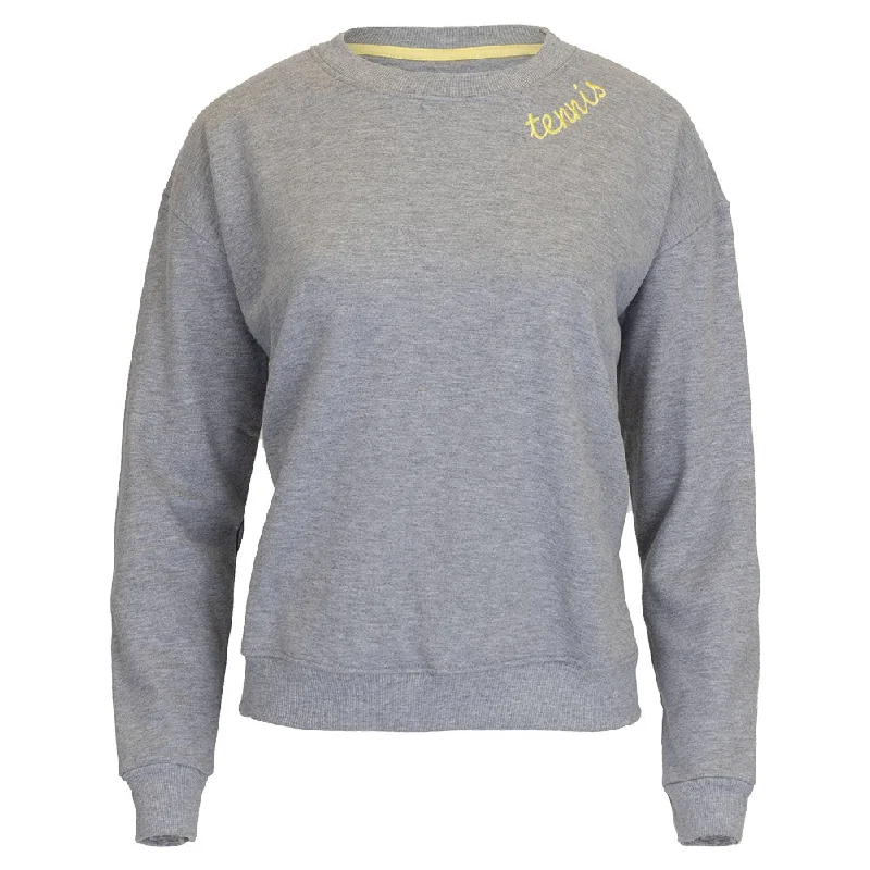 Women`s The Patches Tennis Sweatshirt Grey and Yellow