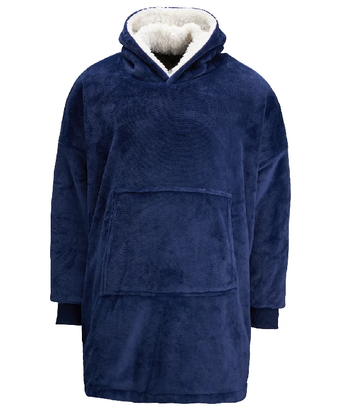 Blue - The Ribbon oversized cosy reversible sherpa hoodie