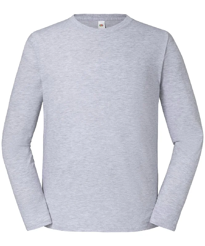 Heather Grey* - Iconic 195 ringspun premium long sleeve T