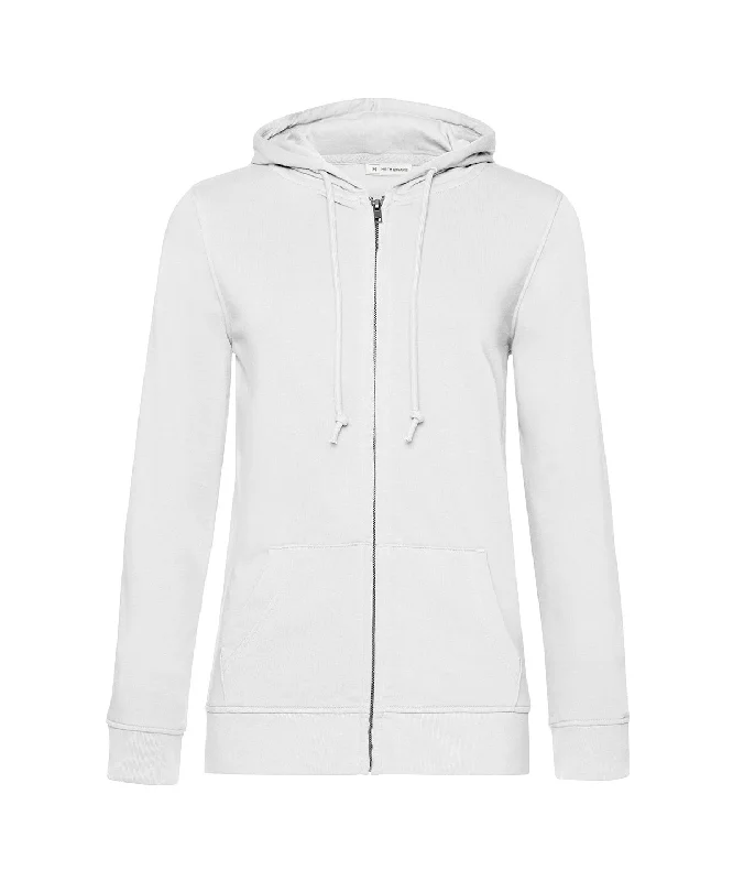 White - B&C Inspire Zipped Hood /women