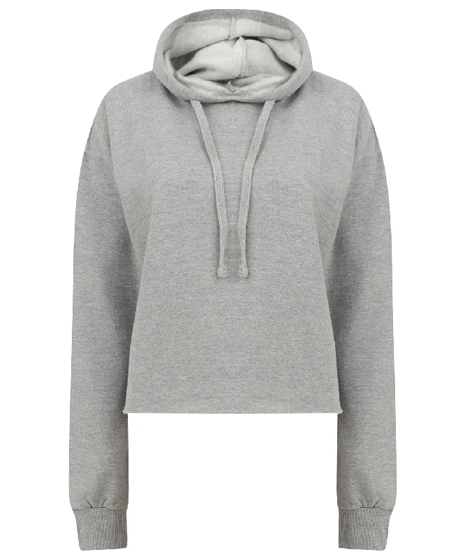 Heather Grey - Women's cropped slounge hoodie