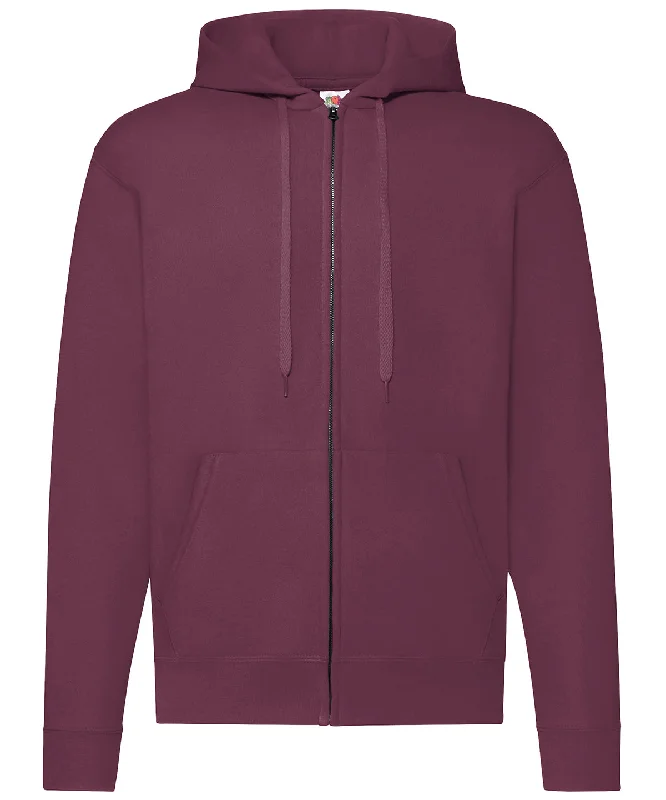 Burgundy - Classic 80/20 hooded sweatshirt jacket