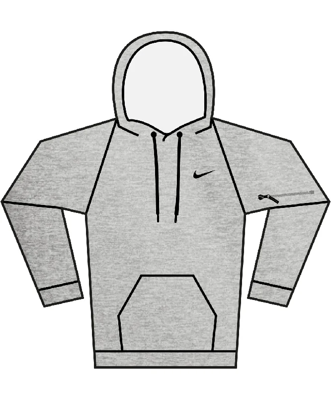 Dark Grey Heather/Particle Grey/ Black - Nike men’s pullover fitness hoodie