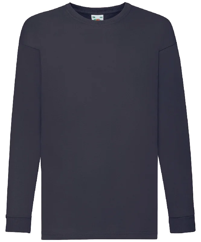 Deep Navy - Kids long sleeve valueweight T