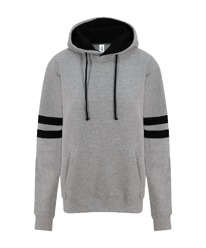 Heather Grey/Deep Black - Game day hoodie