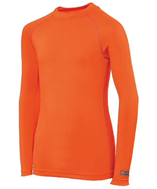 Orange - Rhino baselayer long sleeve - juniors