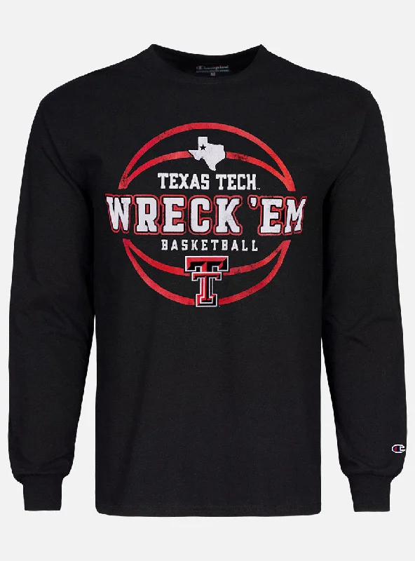 Champion Texas Tech Red Raiders Wreck 'Em Basketball Long Sleeve T-Shirt