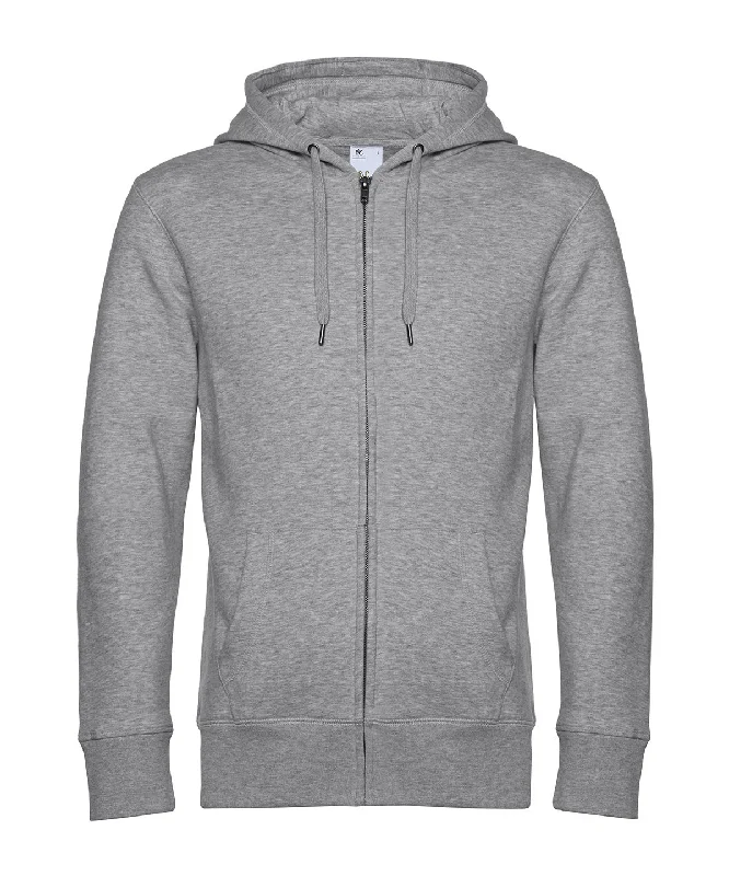 Heather Grey - B&C KING Zipped Hood