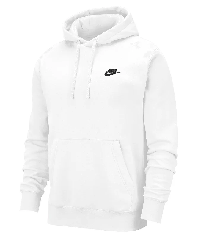 White/White/Black - Nike Club hoodie