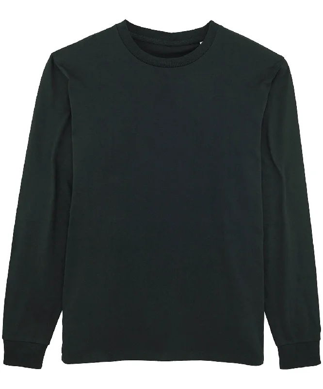 Black - Shifts dry, Unisex dry hand feeling long sleeve t-shirt (STTM558)