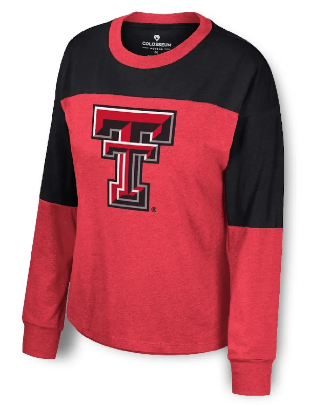 *Arena Texas Tech "Some Kissin' " WOMEN'S Color Blocked Long Sleeve Shirt