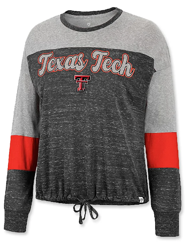 *Arena Texas Tech " Joanna" Women's Long sleeve Tie Front Shirt