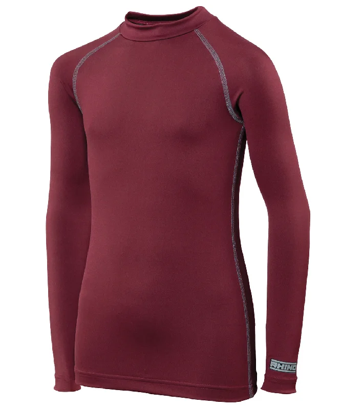 Maroon - Rhino baselayer long sleeve - juniors