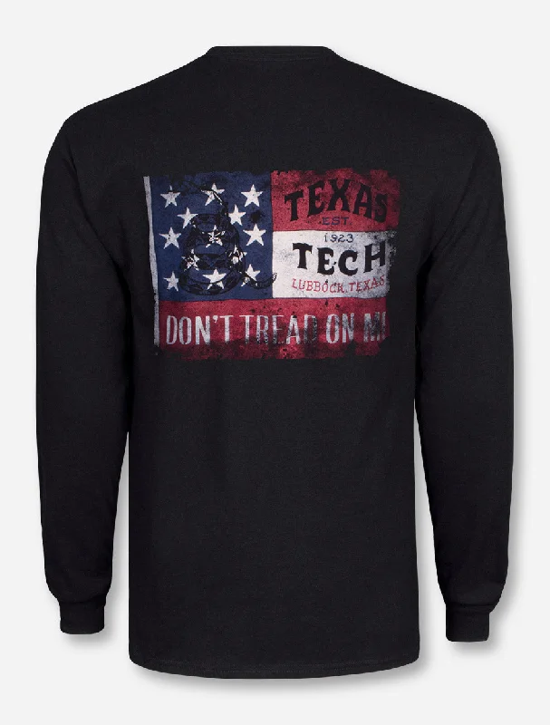 Don't Tread on Me on Black Long Sleeve - Texas Tech