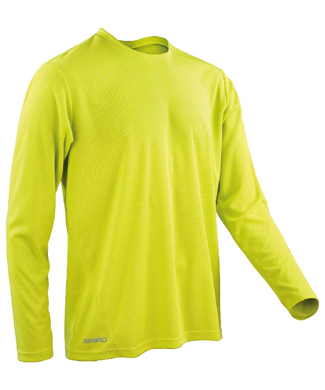 Lime Green - Spiro quick-dry long sleeve t-shirt