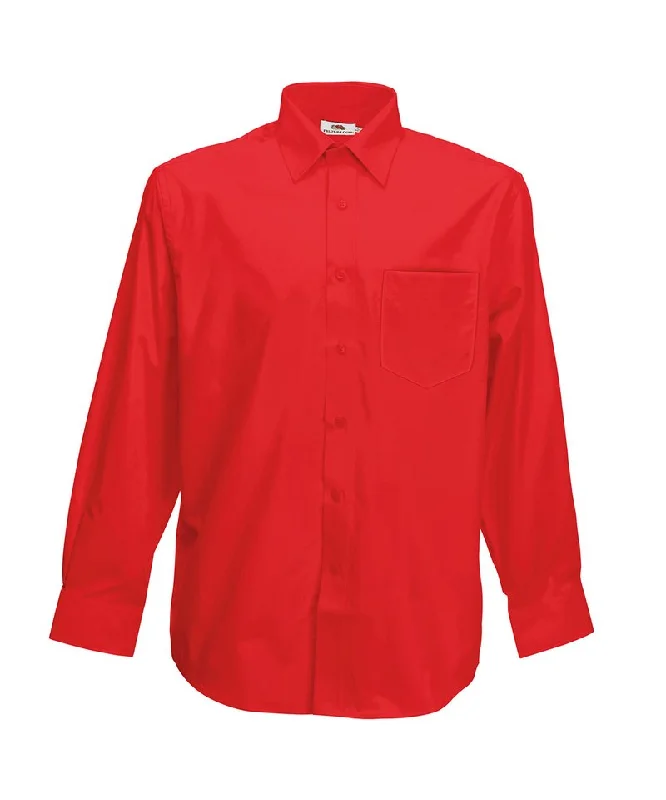 Red - Poplin long sleeve shirt