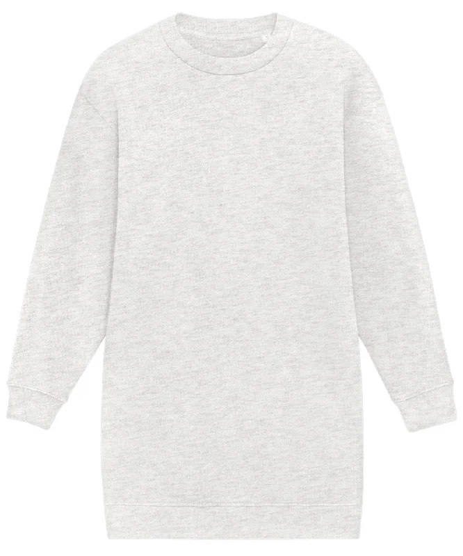 Cream Heather Grey - Stella Kicker women's crew neck oversized dress (STDW161)