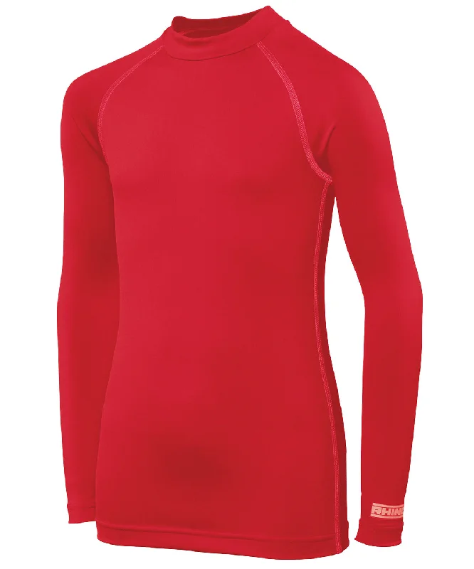 Red - Rhino baselayer long sleeve - juniors