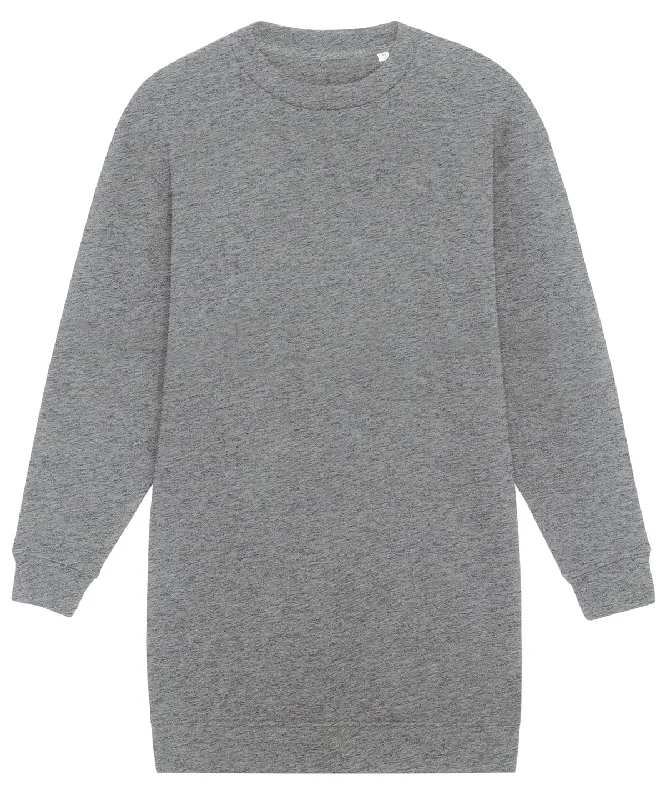 Mid Heather Grey - Stella Kicker women's crew neck oversized dress (STDW161)