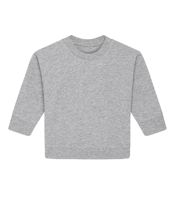 Heather Grey - Baby Changer terry crew neck sweatshirt (STSB920)