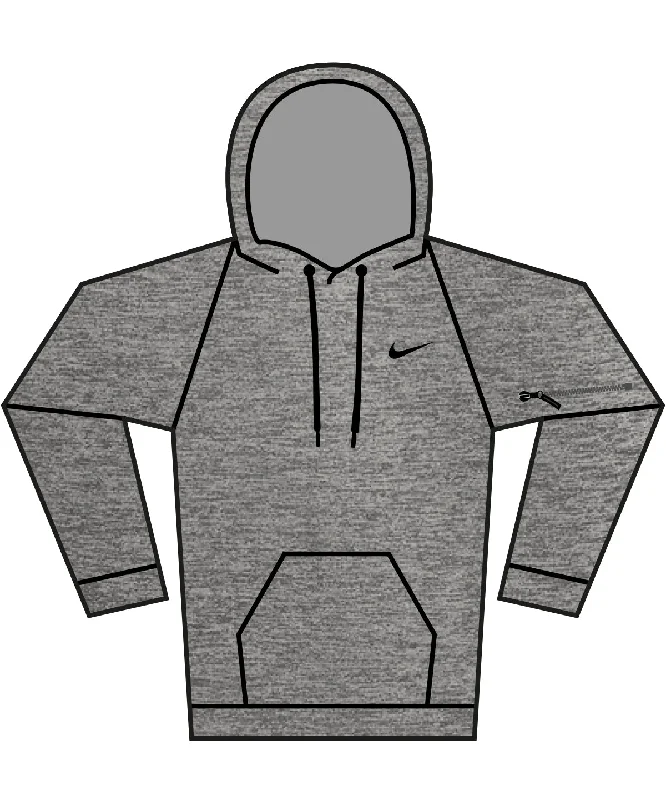 Charcoal Heather/Dark Smoke Grey/Black - Nike men’s pullover fitness hoodie