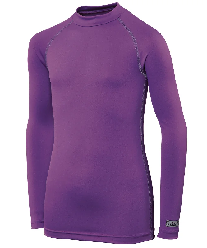 Purple - Rhino baselayer long sleeve - juniors