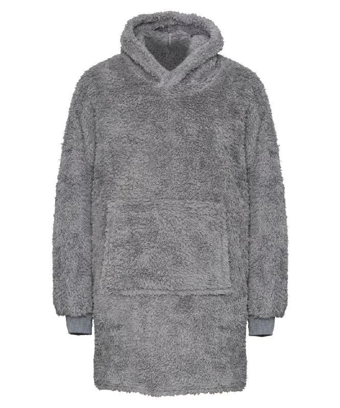 Grey - The Ribbon teddy bear fabric hoodie