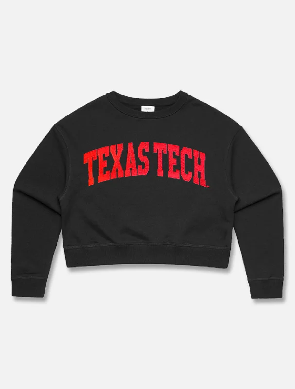 Texas Tech Red Raiders "Finely Finished Arch Twill " Crop Sweat Shirt