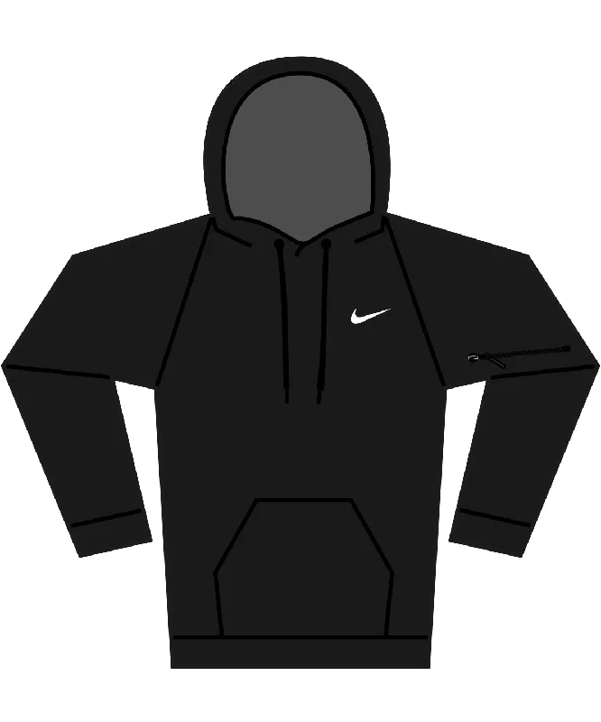 Black/Black/White - Nike men’s pullover fitness hoodie