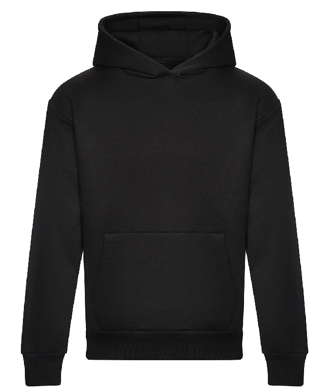 Deep Black - Heavyweight signature boxy hoodie