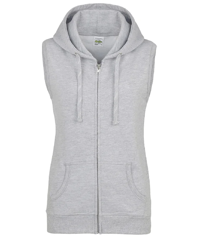 Heather Grey - Women's sleeveless zoodie