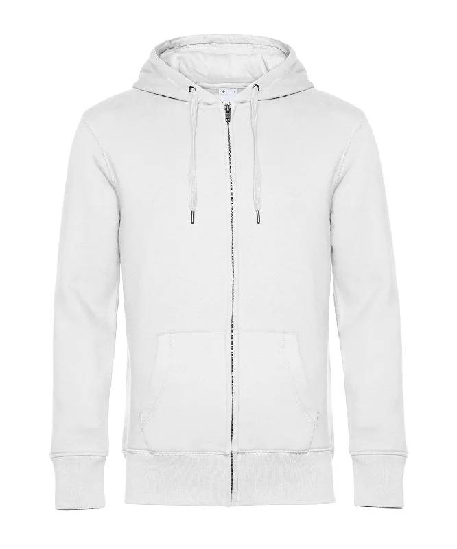 White - B&C KING Zipped Hood