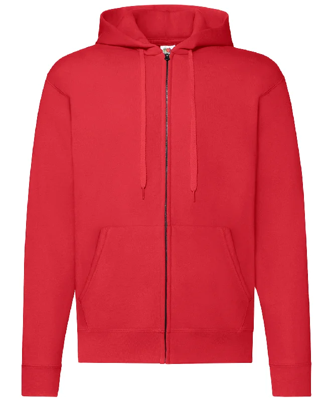 Red - Classic 80/20 hooded sweatshirt jacket