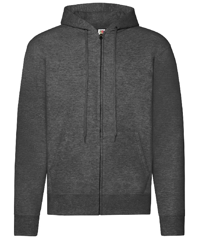 Dark Heather Grey - Classic 80/20 hooded sweatshirt jacket