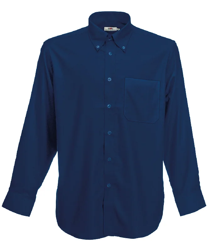 Navy - Oxford long sleeve shirt