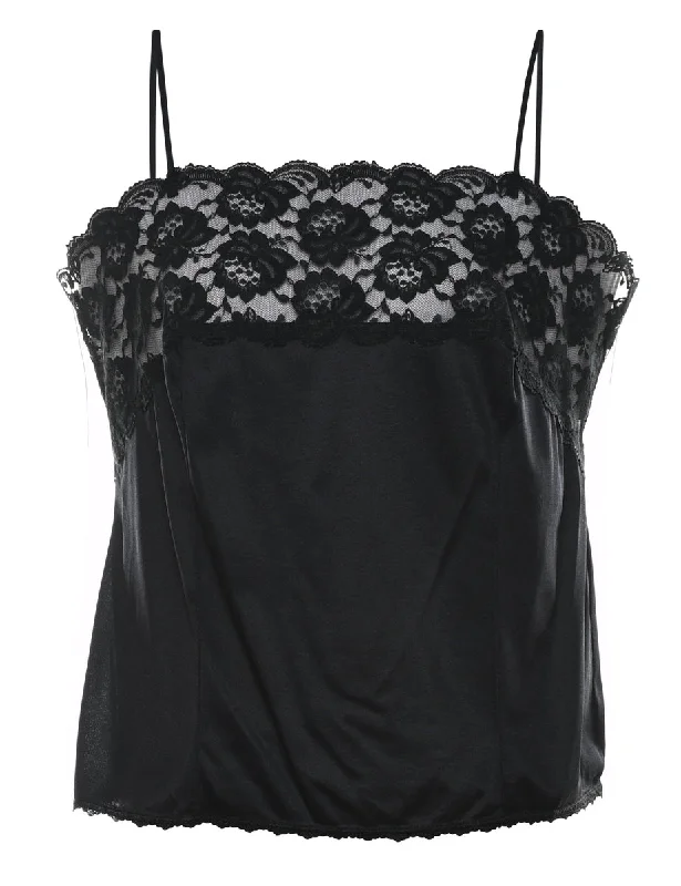 Black Lace Camisole - S