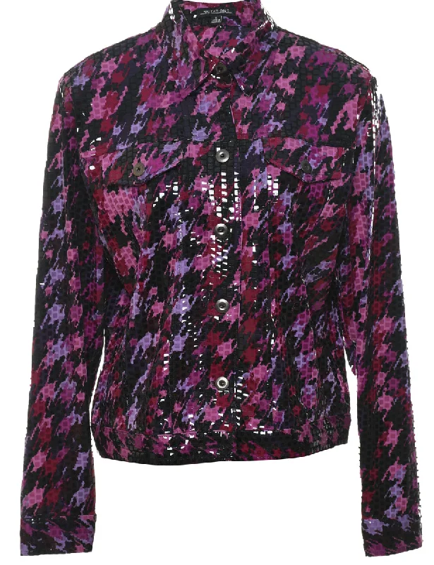 Multi-Colour Y2K Sequined Snakeskin Jacket - S