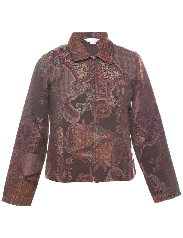 Paisley Pattern Tapestry Jacket - S