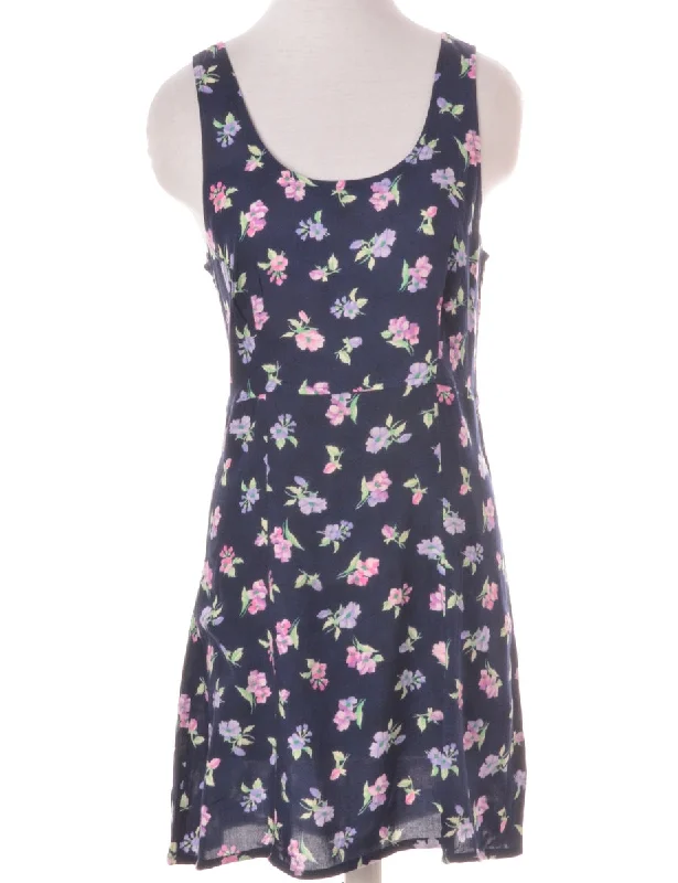 Label Floral Short Dress