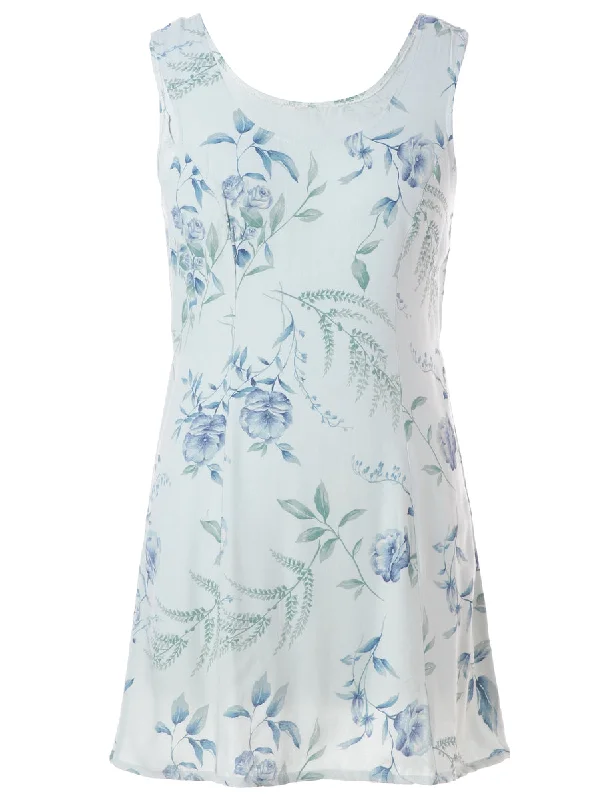 Label Floral Short Dress