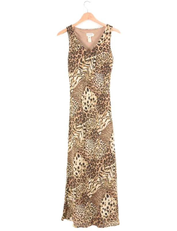 Leopard Print Maxi Dress - S