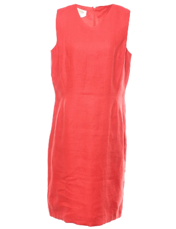 Midi Length Red Dress - L