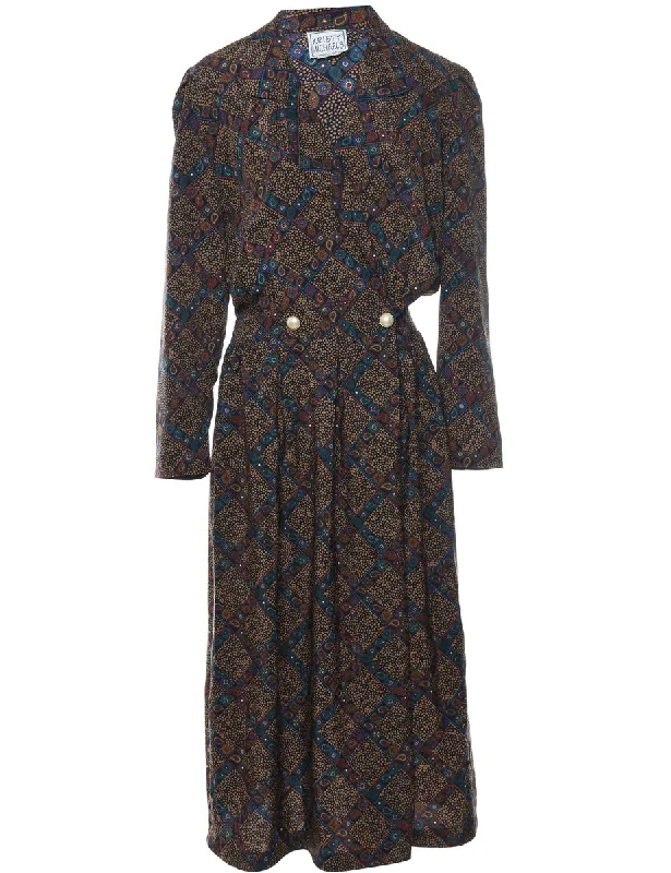 Paisley Print Dress - L